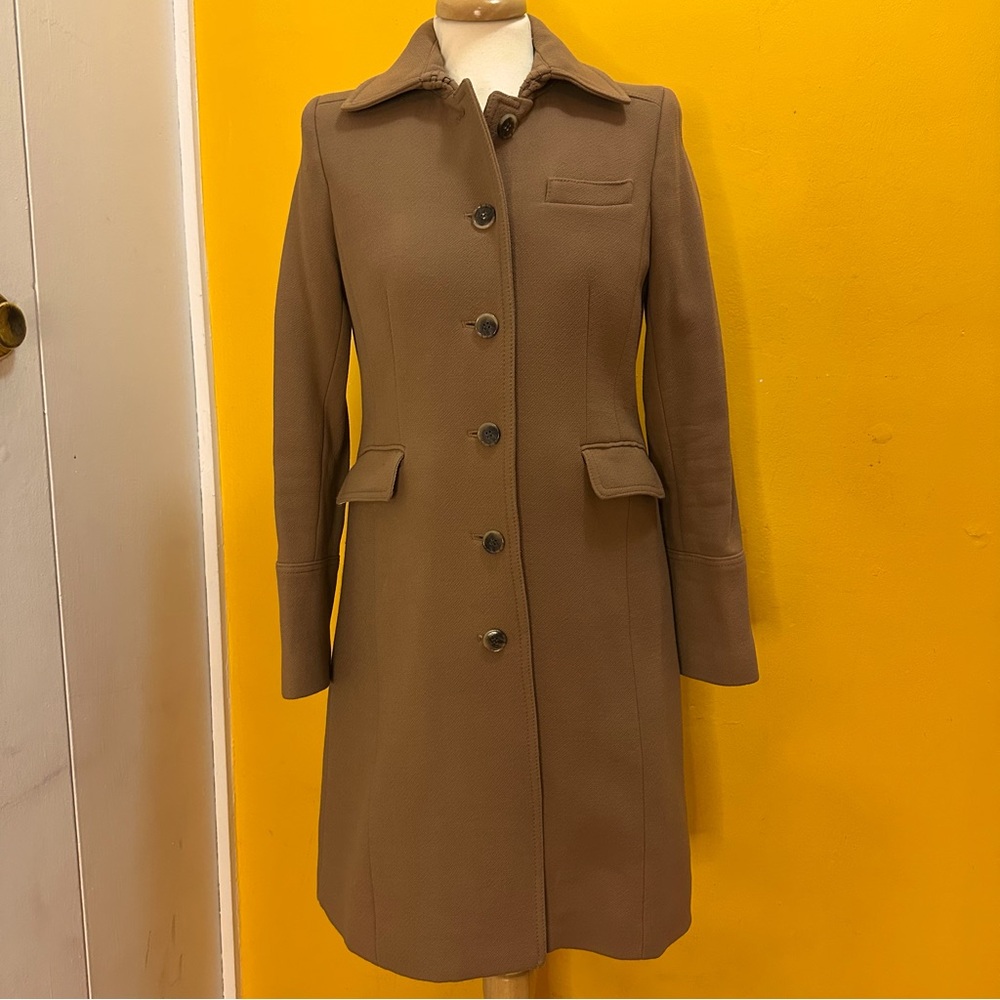 J. Crew Double Cloth Tan Wool Winter Coat 🧥 - Size 4